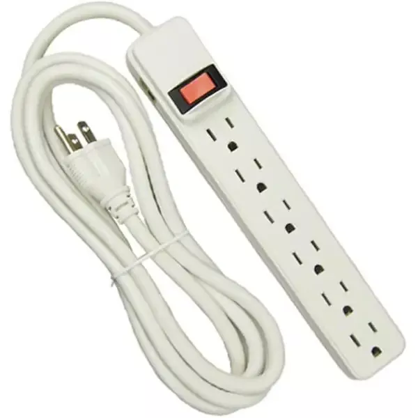 PowerZone 6-Outlet Power Strip with 8 ft. Cord