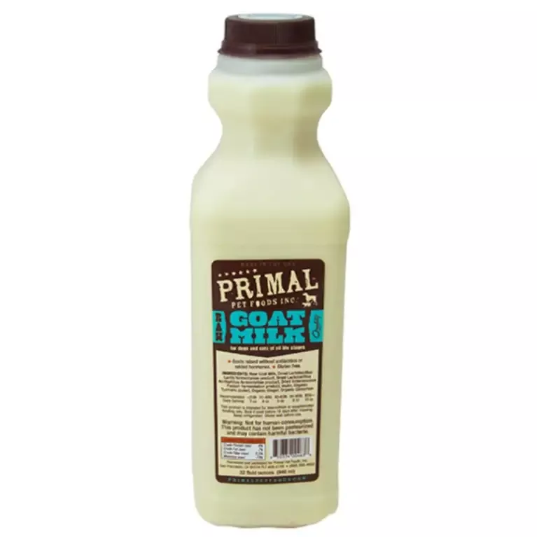 Primal Raw Goat Milk for Dogs and Cats 32-oz.