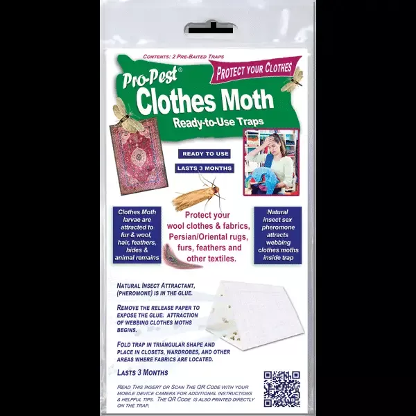 Pro-Pest Pre-Baited Webbing Clothes Moth Traps – Box of 12 x 2 packs