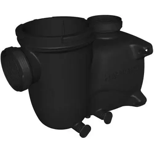 Pump strainer housing w/drain plugs