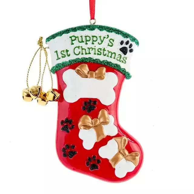 “Puppy’s 1st Christmas” Stocking Ornament