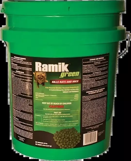 Ramik Green Kills Rats Mice Fish-Flavored Pellets pail