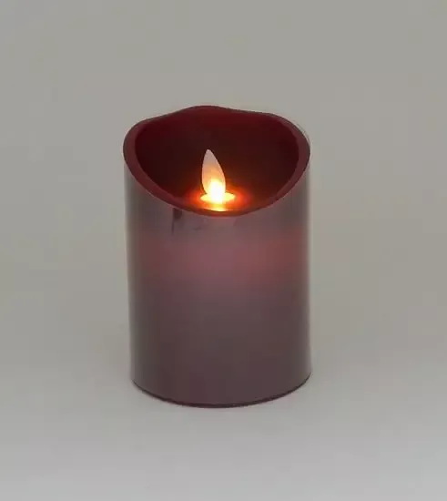 Red LED Candle w/ Flickering Wick