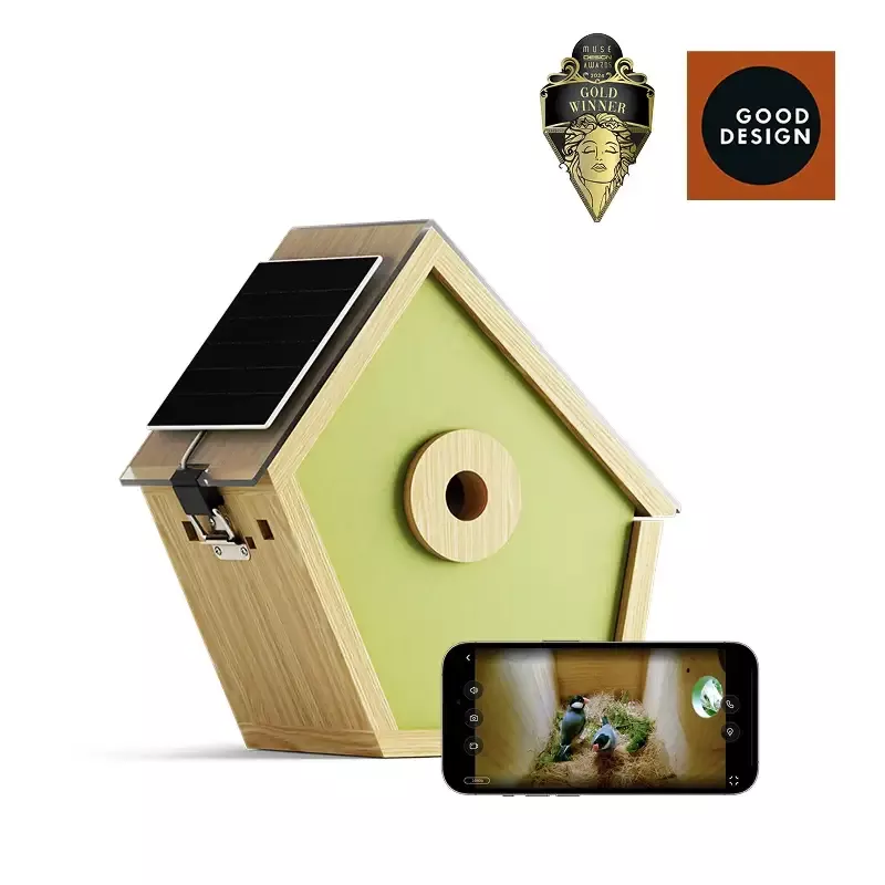 Reli Birddy Wooden Smart Birdhouse