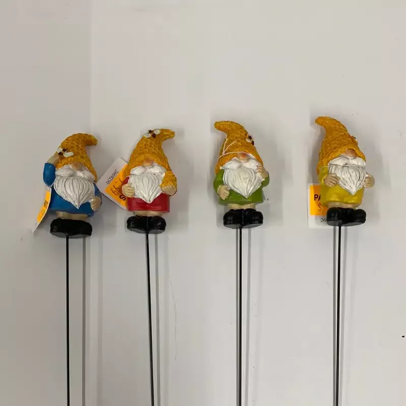 Resin Gnome Garden Stake 14.5″H