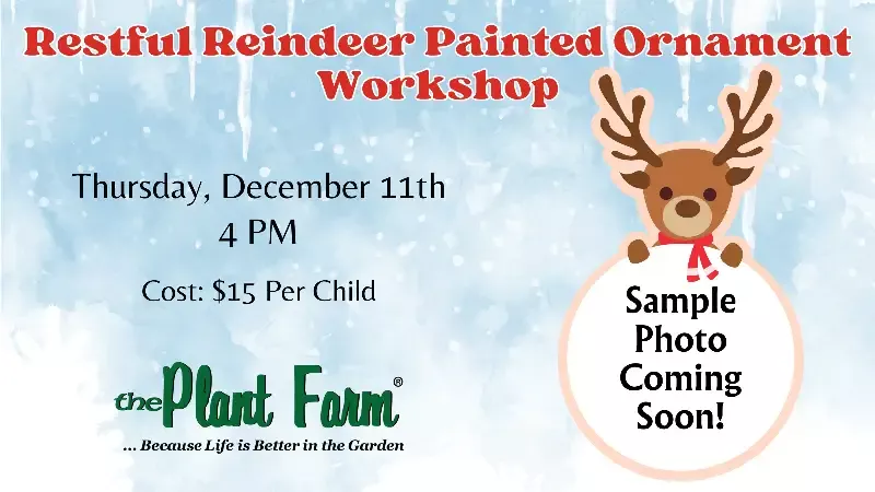 Restful Reindeer Painted Ornament- Thurs, December 11th @ 4PM