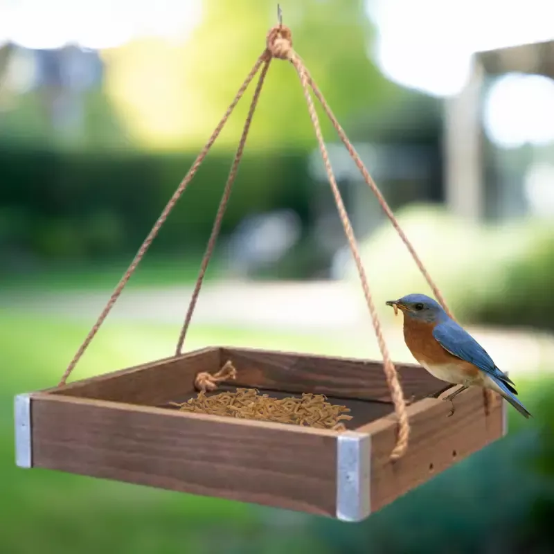 Rustic Platform Trio Bird Feeder