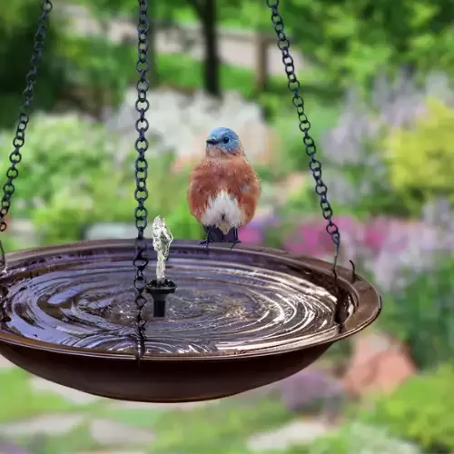 Rustic Sandy Granite Bird Bath