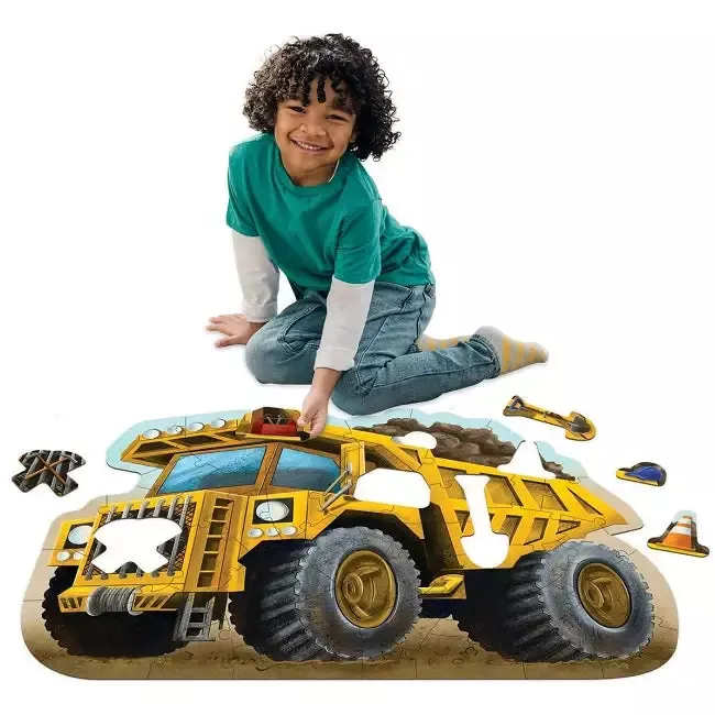 Shiny Dump Truck Floor Puzzle, 49-Piece