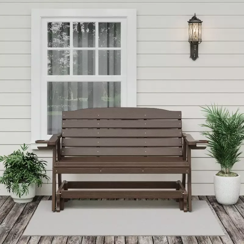 SimplyPoly Amish Made Classic Recycled Plastic Porch Glider