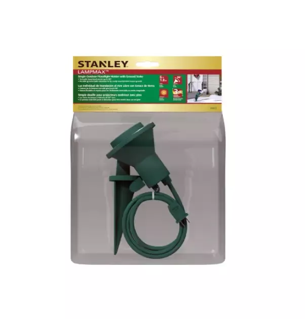 Single Outdoor Floodlight Holder with Ground Stake