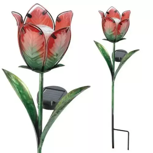 Solar Tulip Stake – Red/Green