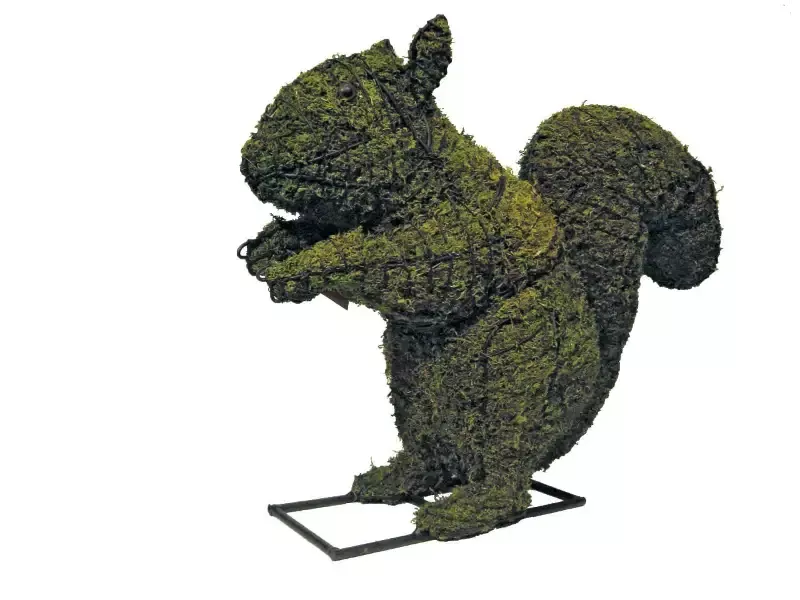 Squirrel 14″ and 23″ Topiary Sculpture – Moss Filled