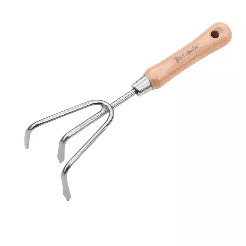 Stainless Steel Cultivator with Bamboo Handle 13″ L