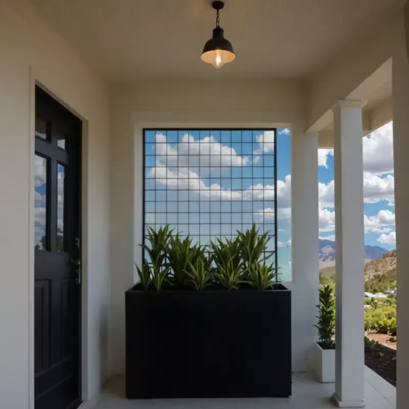 Steel Edge Planter with Trellis