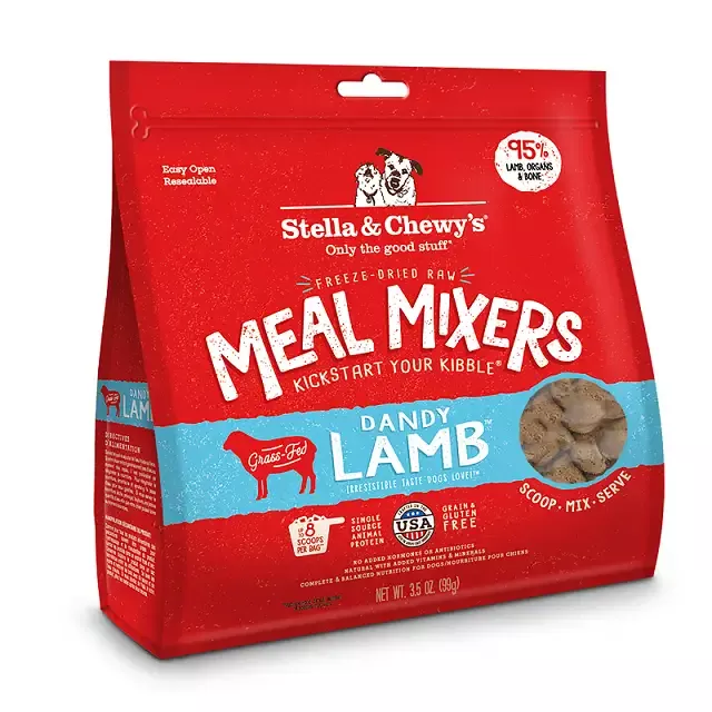 Stella & Chewy’s Dandy Lamb Freeze Dried Raw Meal Mixers Dog Food Topper