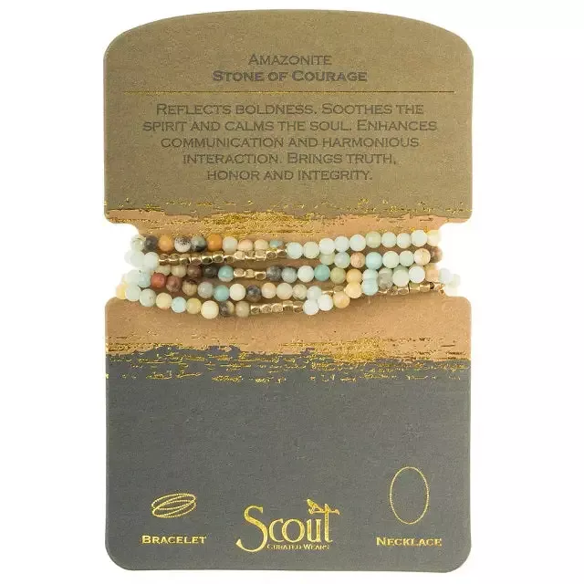 Stone Wrap Bracelet/Necklace – Amazonite