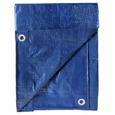 Storage Tarp Cover, Light Blue Polyethylene, 10′ x 12′