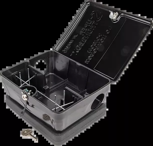 Super Strongbox Bait Station with Paver – Black Powder Coating