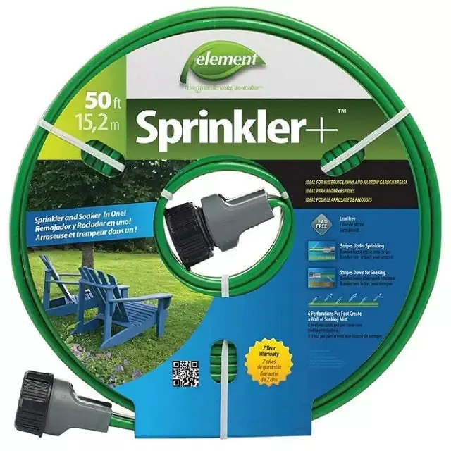 Swan Element Sprinkler + Soaker Garden Hose 50′