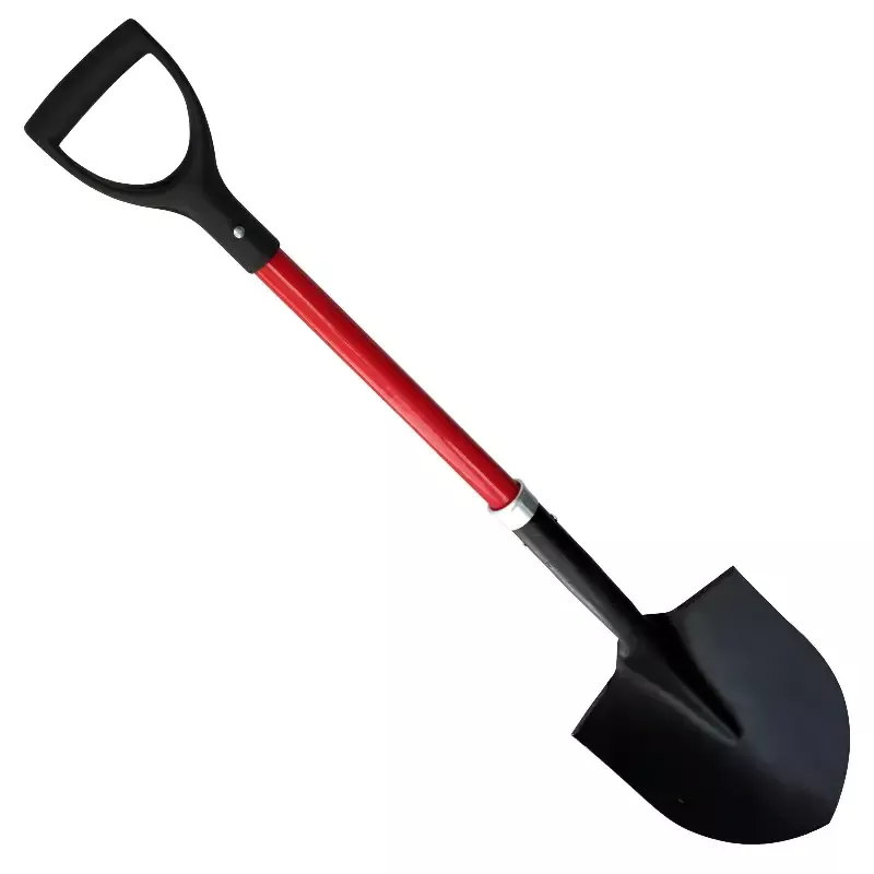 TABOR TOOLS J201 Digging Shovel With Rounded Blade and Comfortable D-Grip 31″ Fiberglass Handle