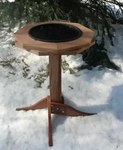 Tall Heated Bird Bath- Cedar or Poly
