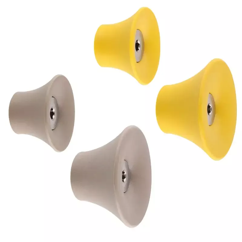 Taupe/Honey Yellow Tulip Design Multipurpose Wall Hooks 4 Pack – 2 Sizes