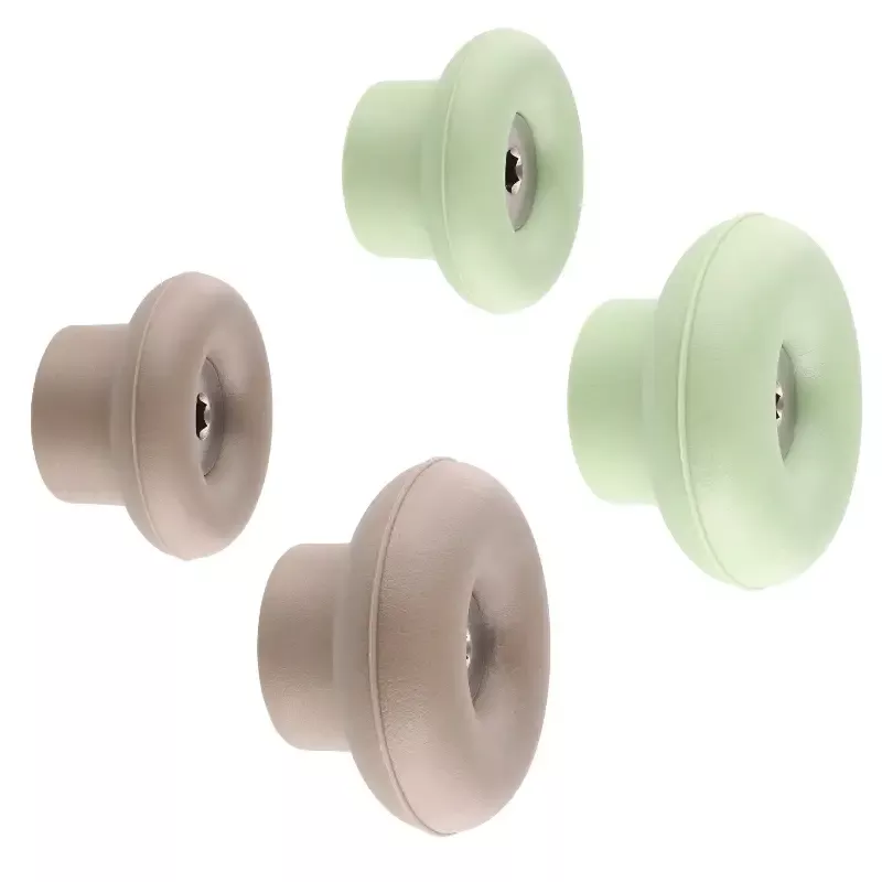 Taupe/Pastel Green Dot Design Multipurpose Wall Hooks 4 Pack – 2 Sizes