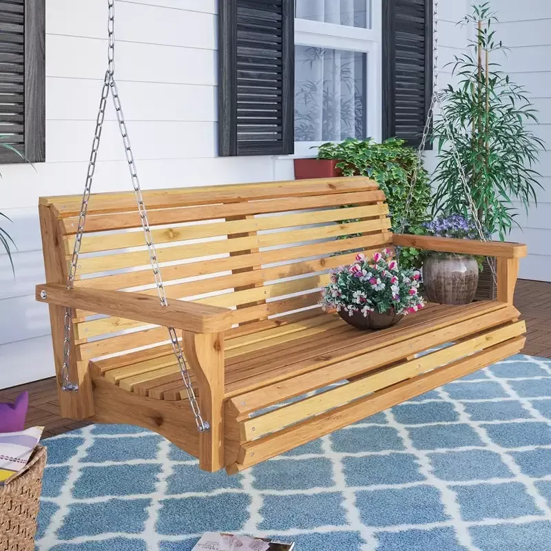 Texas Cedar Co. Contoured Classic Red Cedar 5-Foot Porch Swing