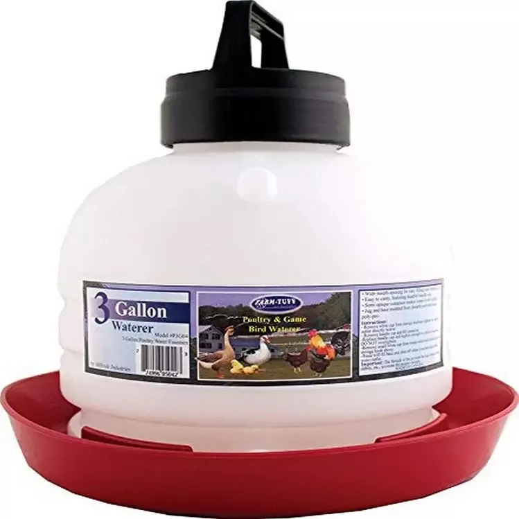 Top-Fill Poultry Waterer, 3 Gallon