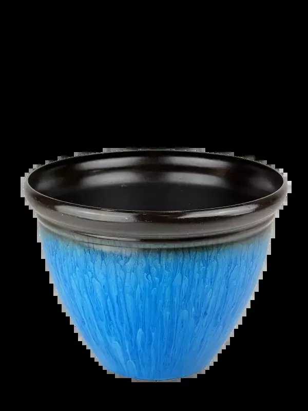 Two Tone Blue Glazed Planter – 11.69″ x 8.7″