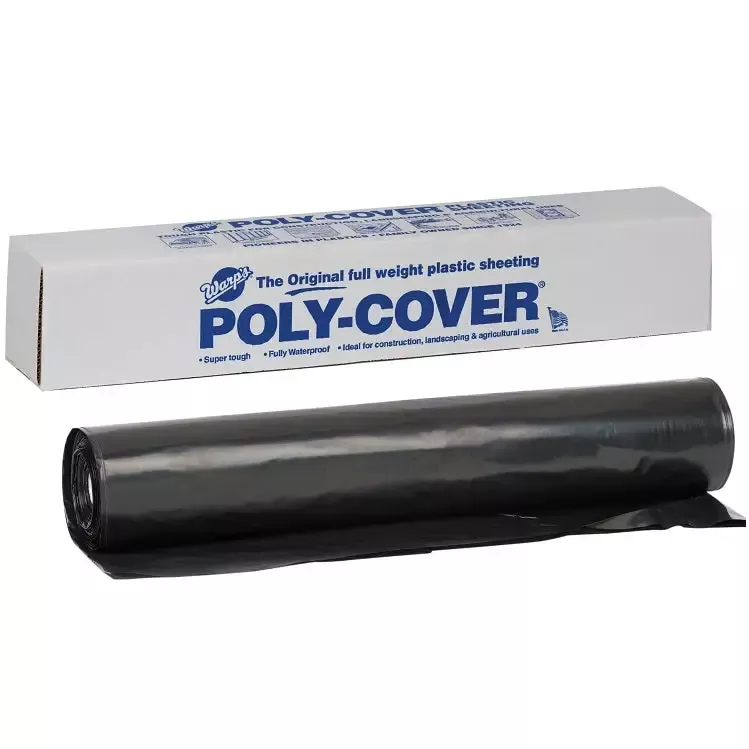 Warp’s Coverall Black Plastic Sheeting, 20′ x 25′