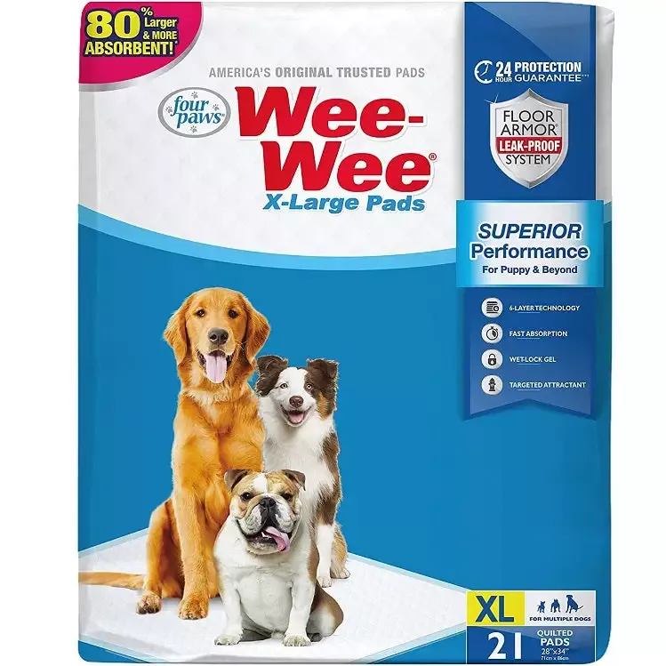 Wee-Wee™ Superior Performance XL Dog Pee Pads – 28″ x 34″