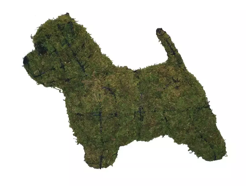 Westie 19″ Topiary Sculpture – Wire Frame, Moss Filled or Lighted
