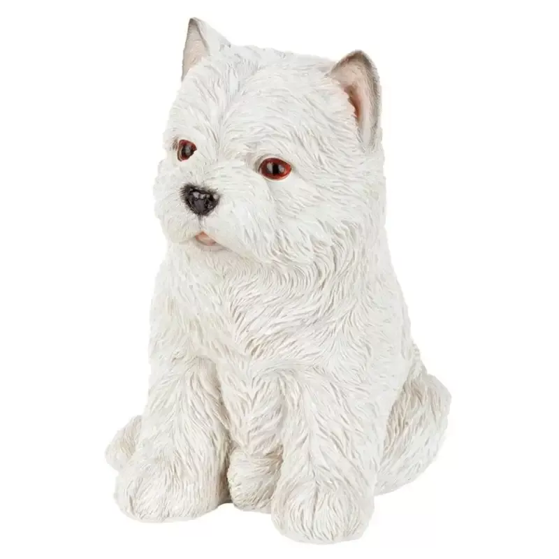 White Westie Puppy Partner Statue