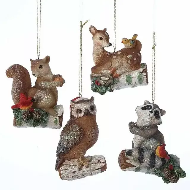 Woodland Animal Ornament, Assorted