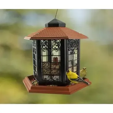 WoodLink™ Rustica Italia Plastic Gazebo Seed Feeder – 10lb Capacity