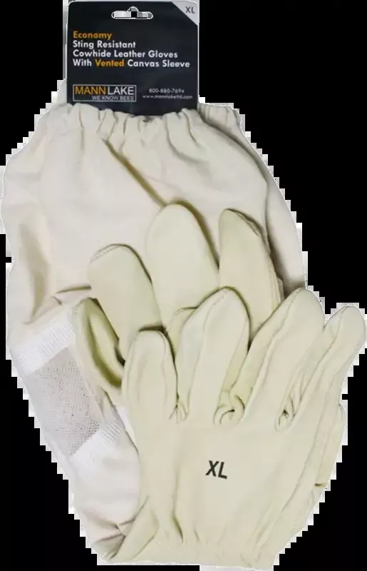 XL Vented Cowhide Leather Beekeeping Gloves Part#CL-615
