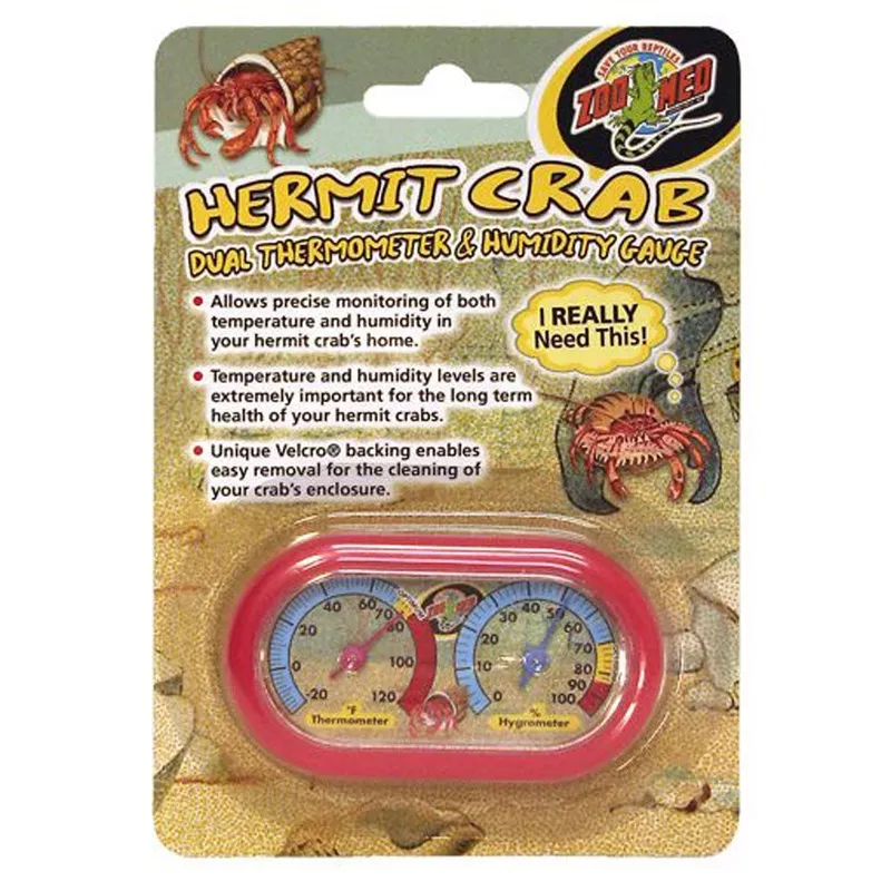 Zoo Med, Hermit Crab Dual Thermometer & Humidity Gauge